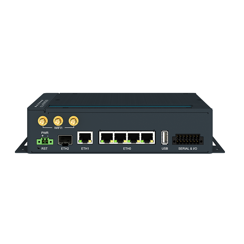 ICR-4400, GLOBAL, 5x Ethernet, 1x RS232, 1x RS485, CAN, PoE PSE+, Wi-Fi, SFP, USB, SD, Without Accessories